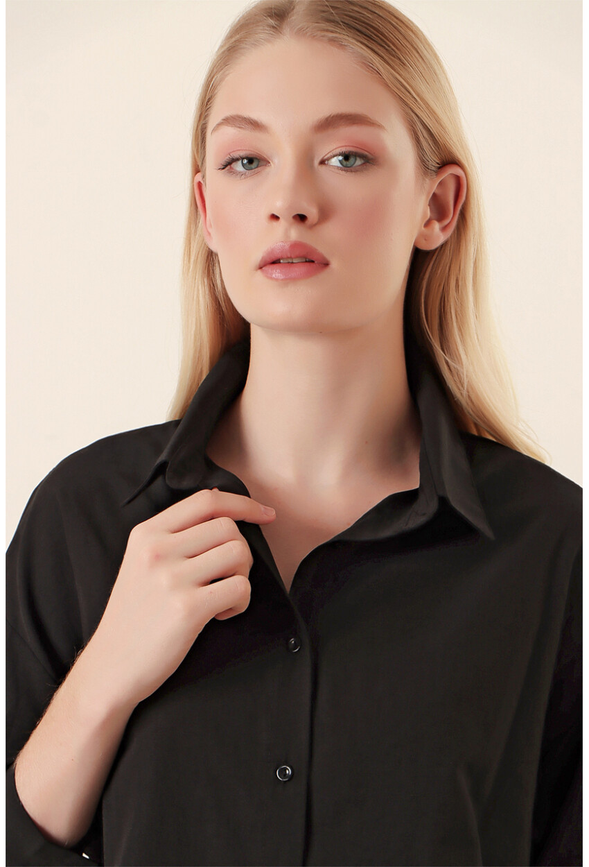 20132 Oversized Shirt With Drawstring