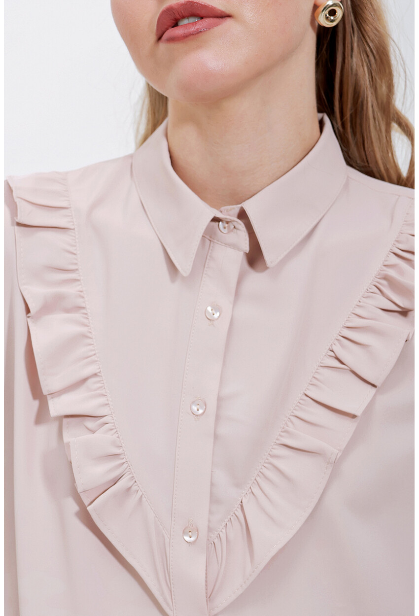 20223 Long Sleeve Shirt With Ruffles