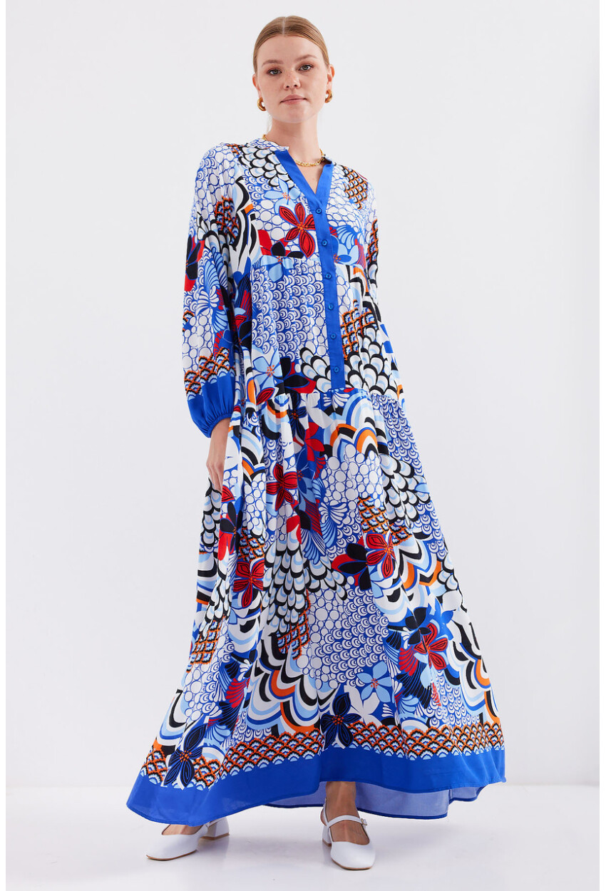 2423 Authentic Patterned Dress