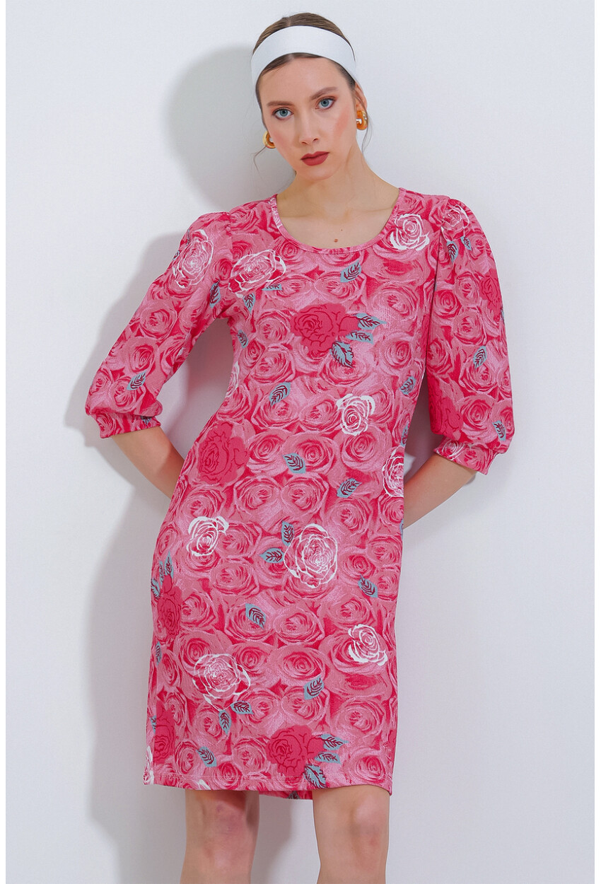 2477 Patterned Knit Dress