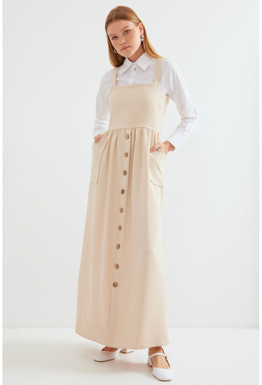 2490 Long Pinafore Dress