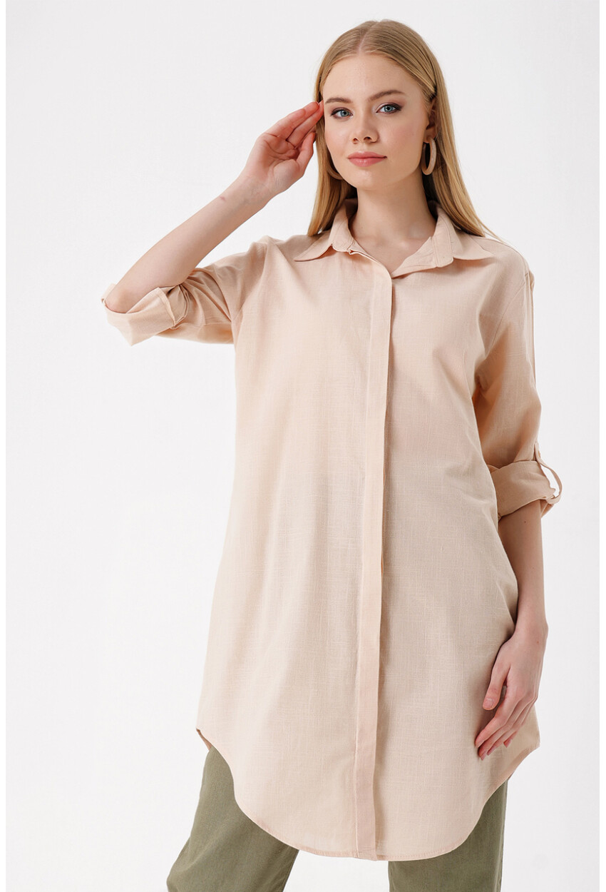 5885 Long Linen Shirt