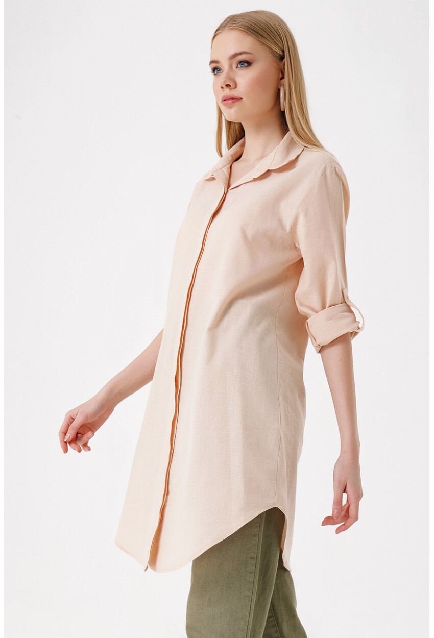 5885 Long Linen Shirt