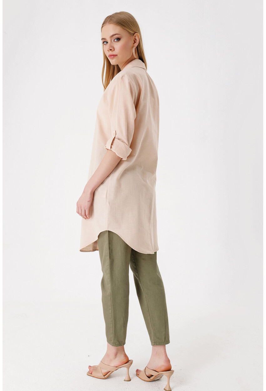 5885 Long Linen Shirt