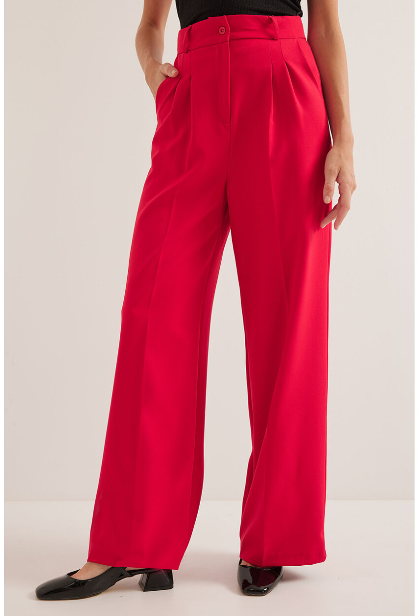 6647 Wide Leg Fabric Pants