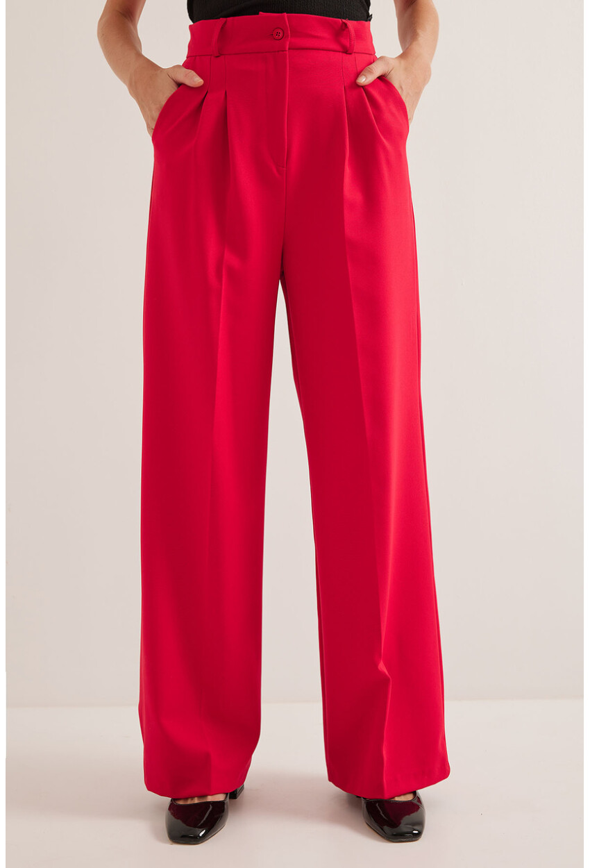 6647 Wide Leg Fabric Pants