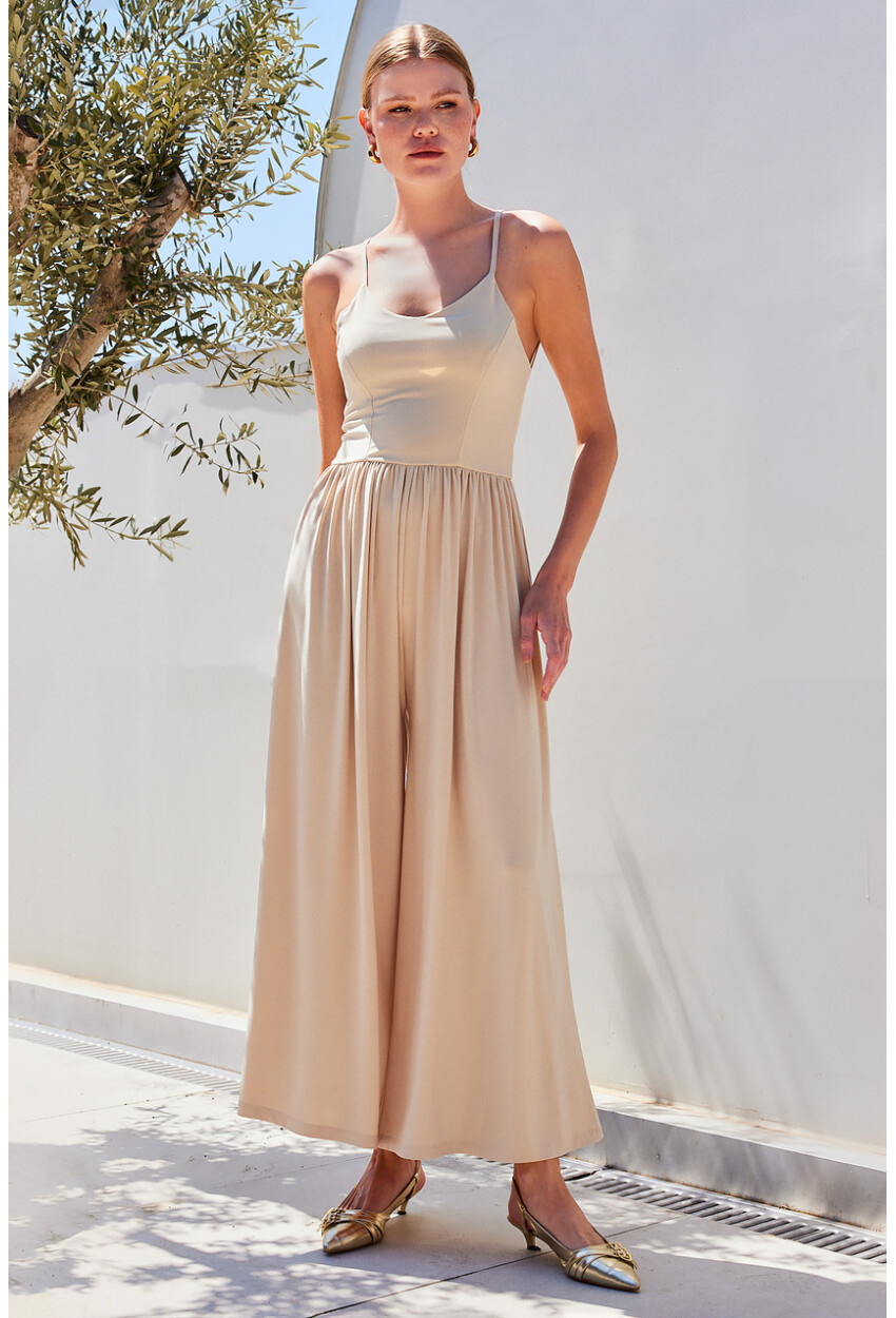 7029 Wide Leg Strappy Jumpsuit