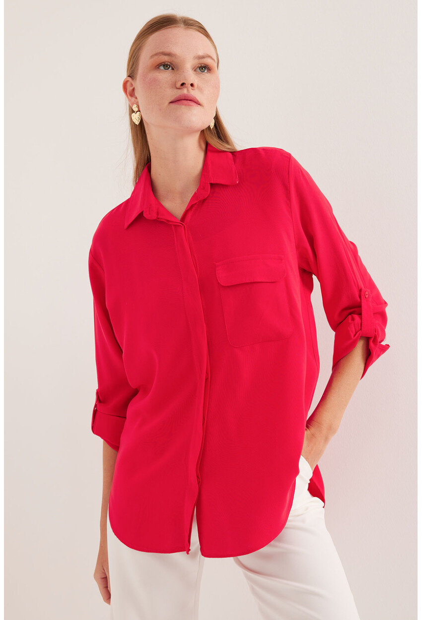 Womens Pocket Detailed Shirt 20234