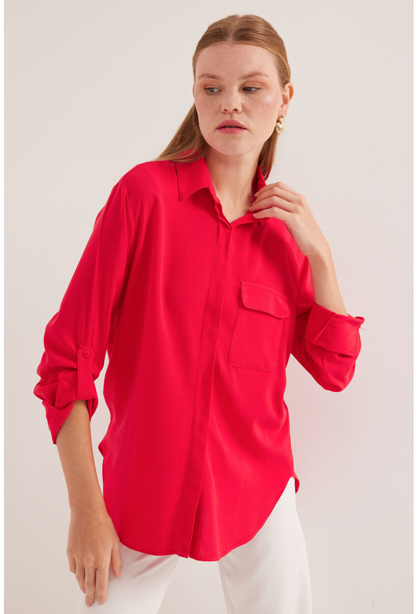 Womens Pocket Detailed Shirt 20234