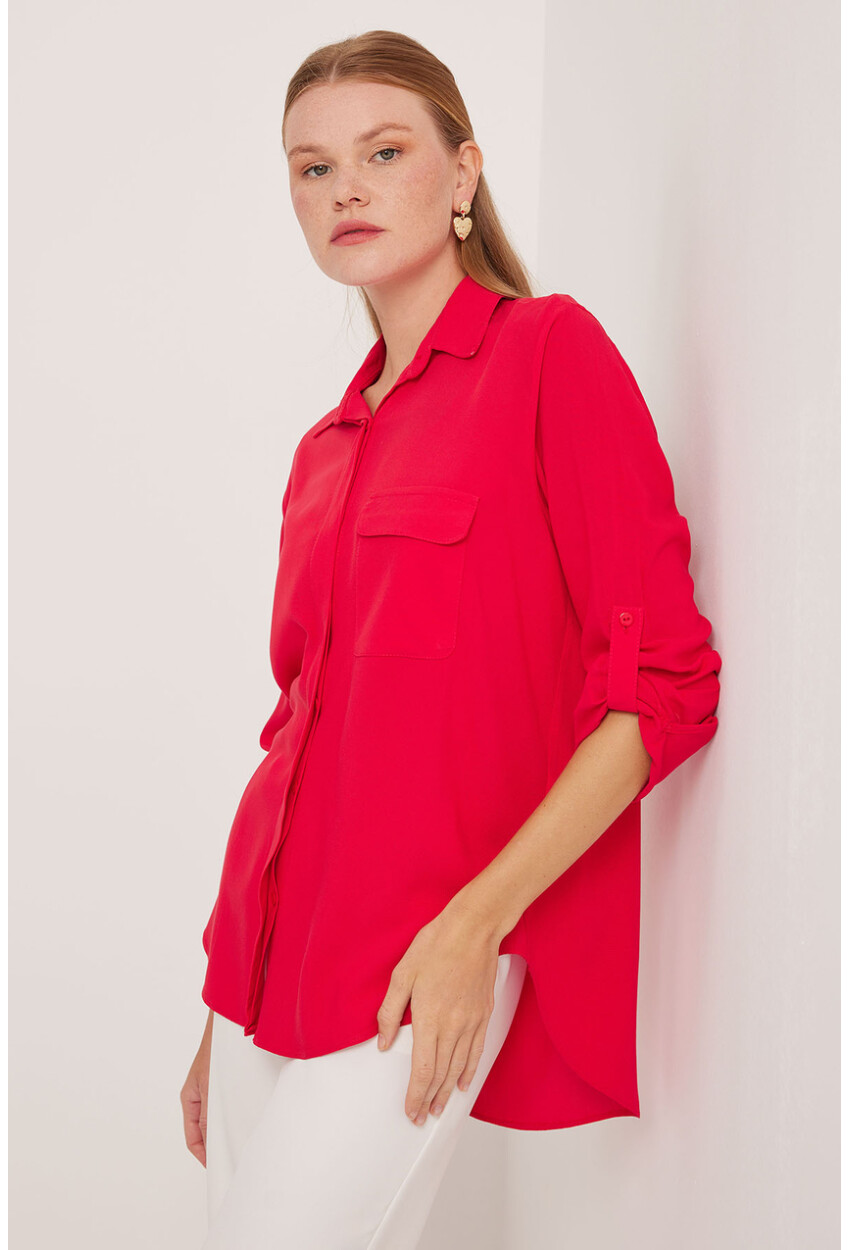 Womens Pocket Detailed Shirt 20234