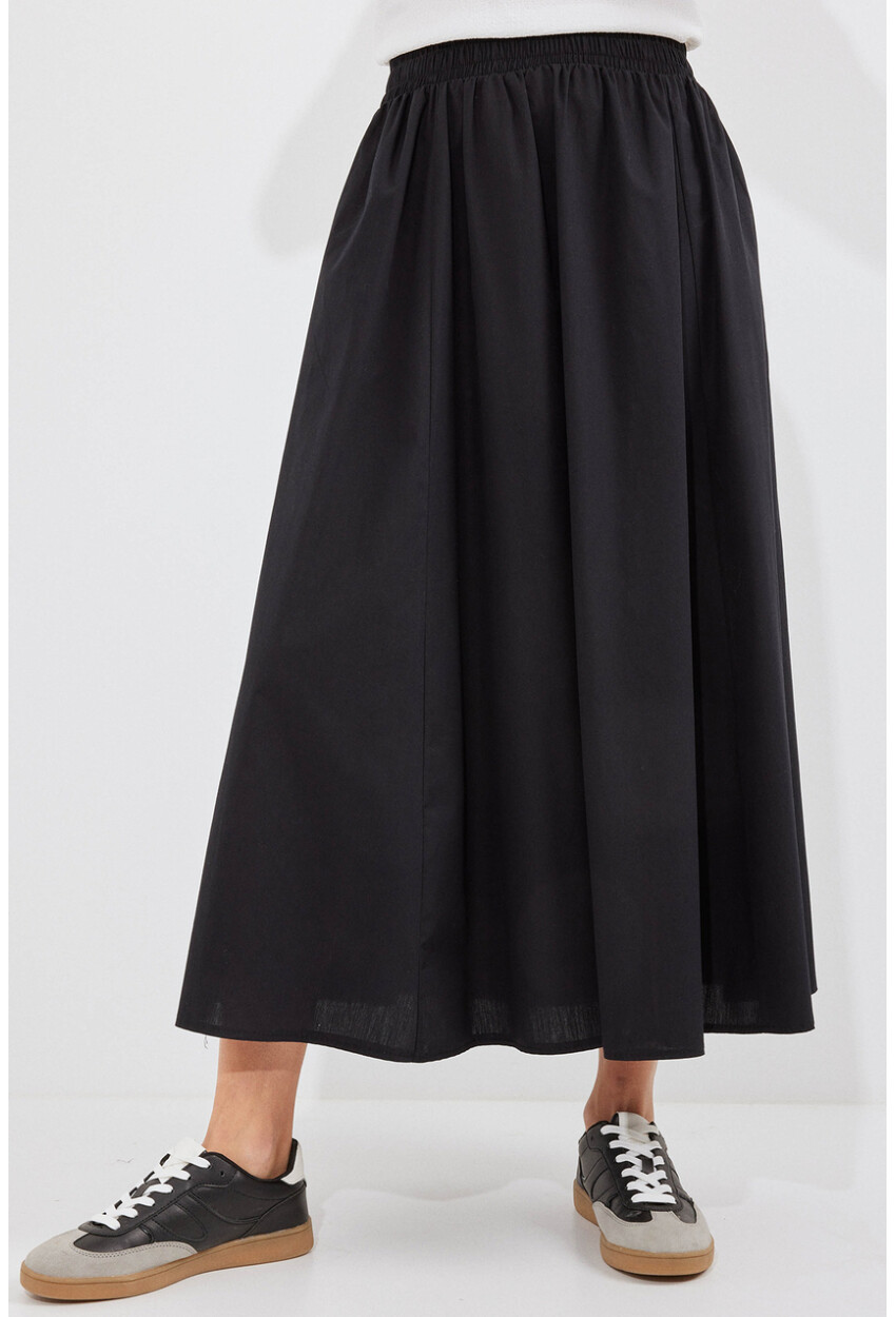 Womens Long Skirt With Pocket Detail 8024