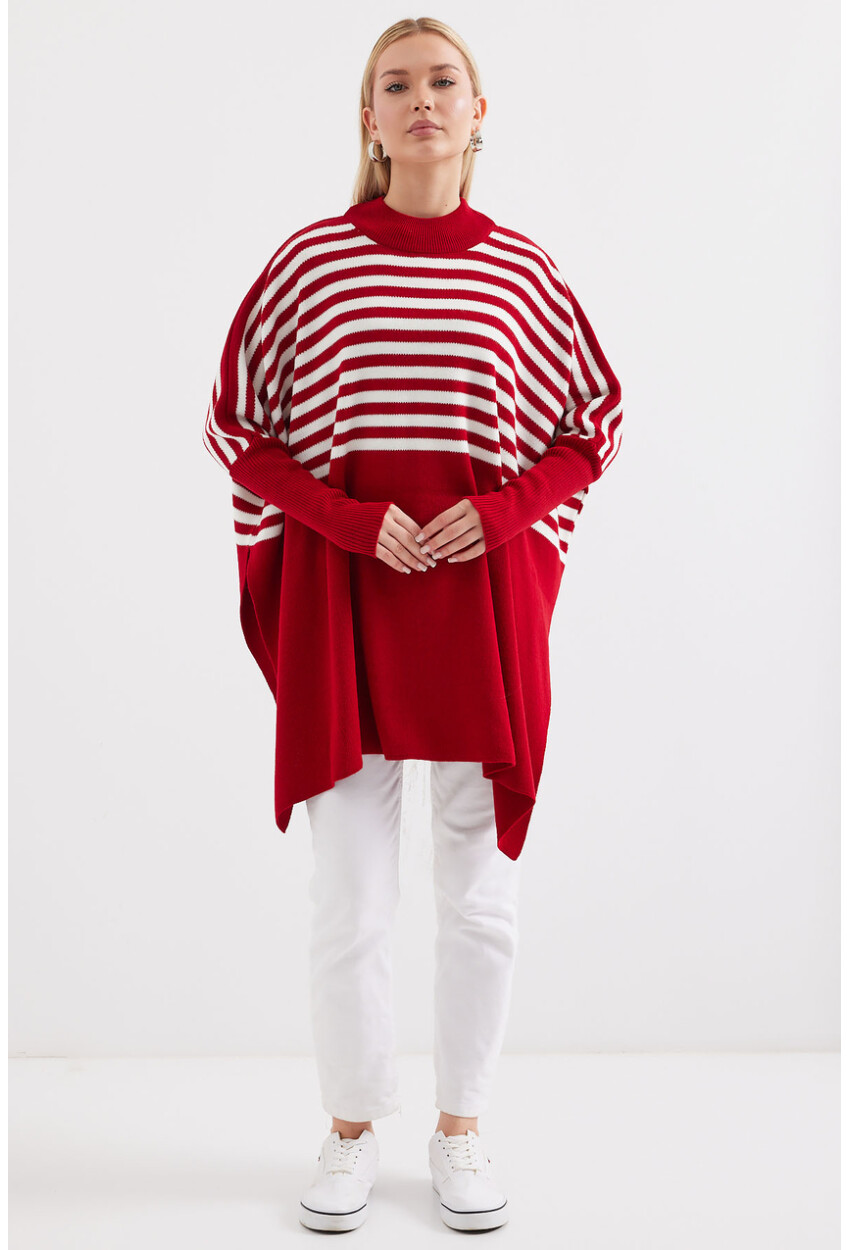 15783 Split Poncho Sweater