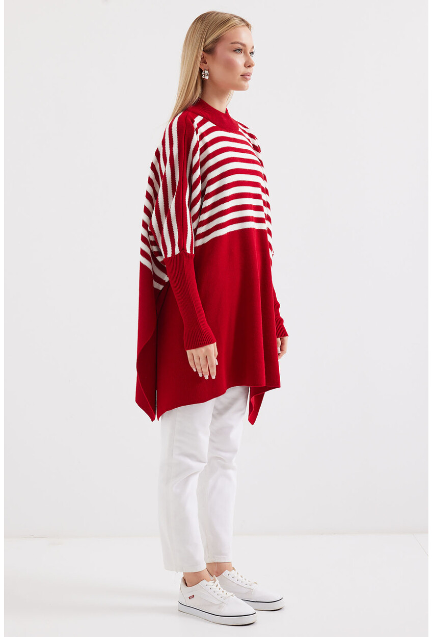 15783 Split Poncho Sweater