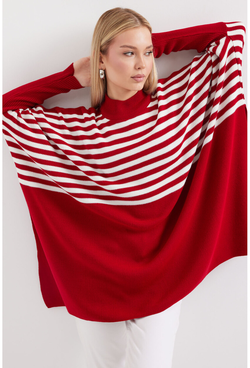 15783 Split Poncho Sweater