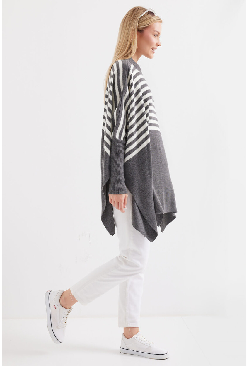 15783 Split Poncho Sweater