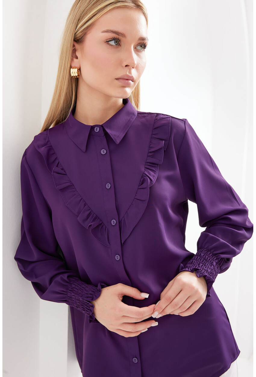 20223 Long Sleeve Shirt With Ruffles