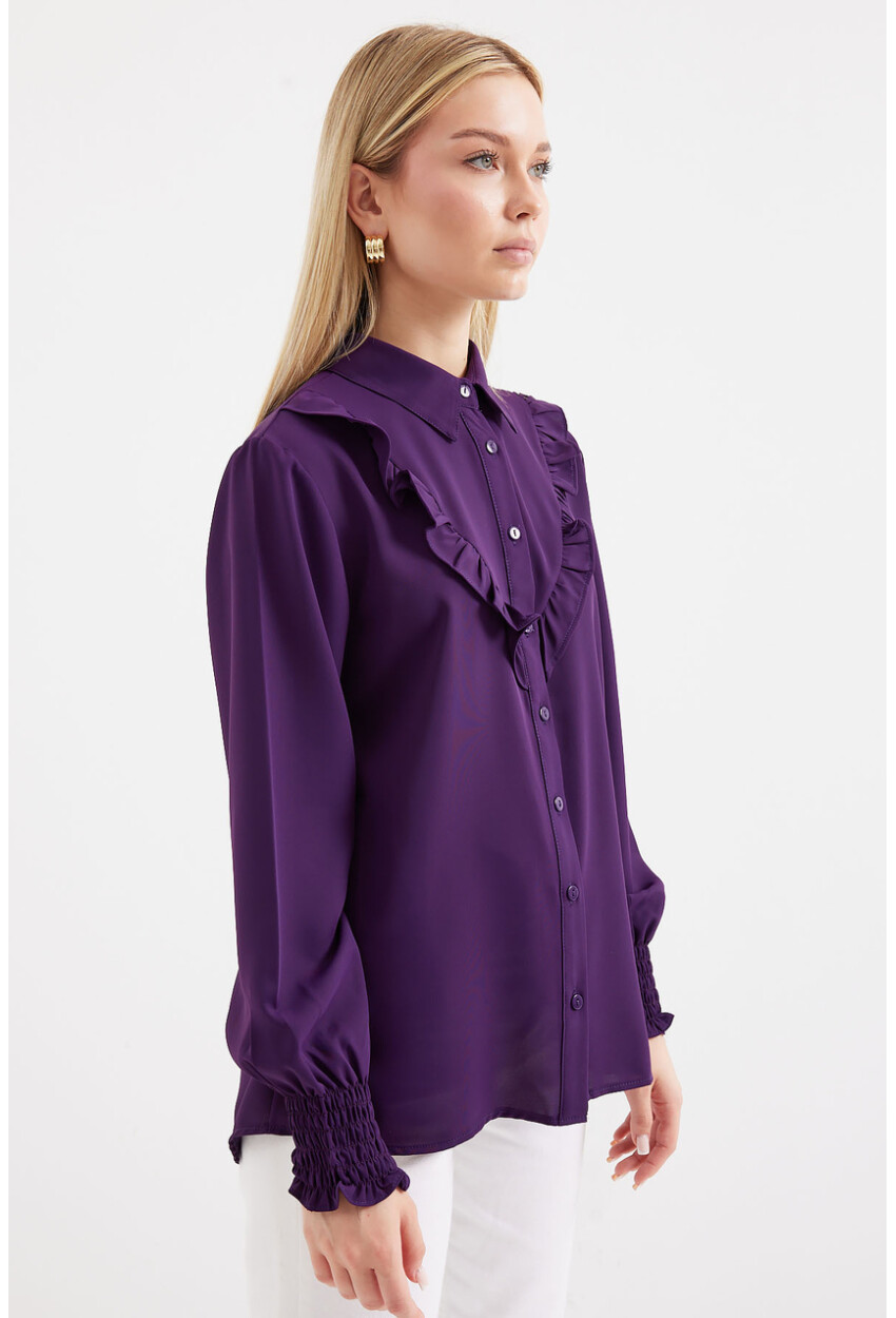 20223 Long Sleeve Shirt With Ruffles