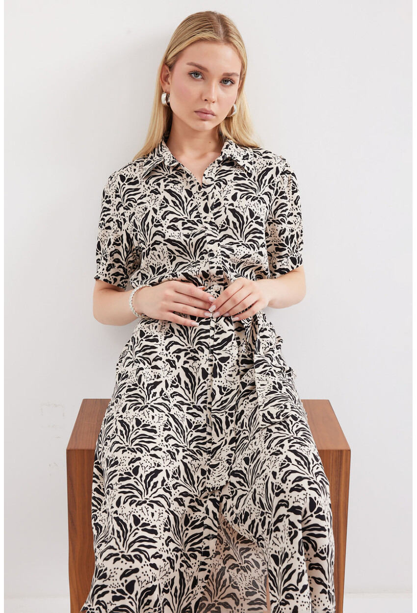 2213 Short Sleeve Viscose Dress