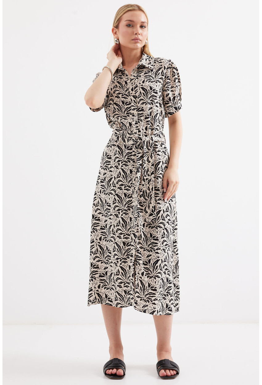 2213 Short Sleeve Viscose Dress