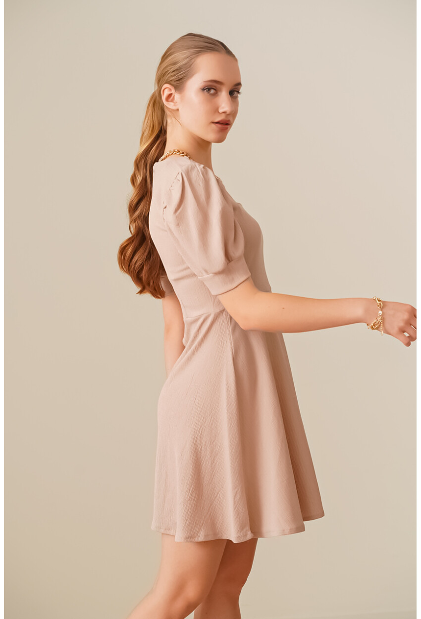 2339 Square Neck Knit Dress