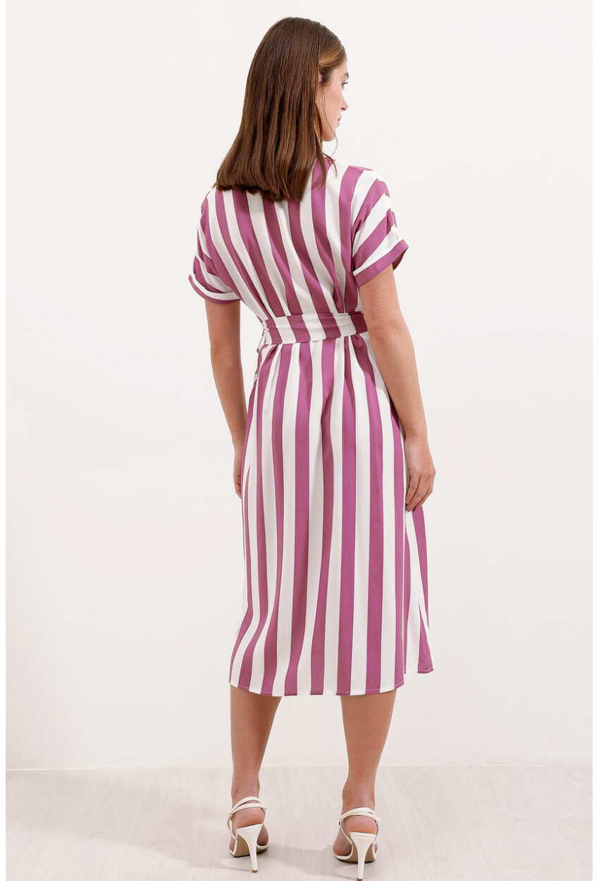 2456 Shirt Dress With Stripes