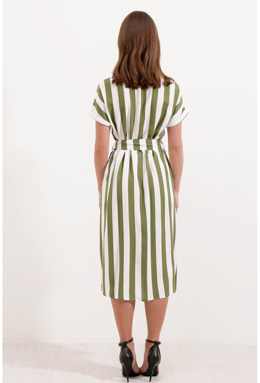 2456 Shirt Dress With Stripes