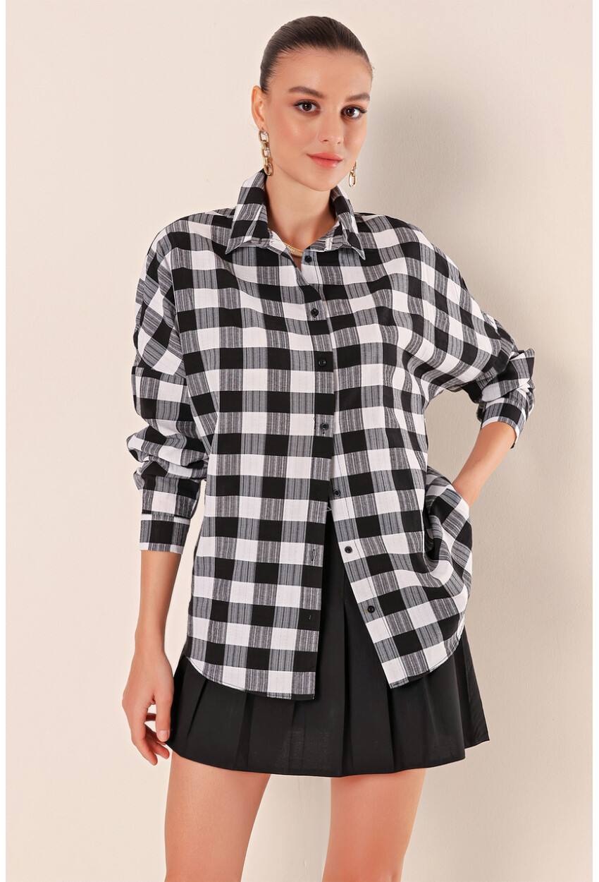 3900 Oversized Long Basic Shirt