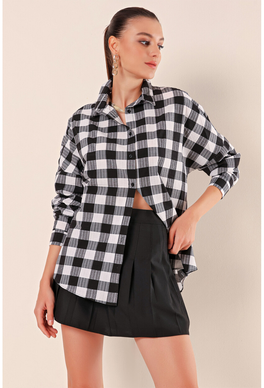 3900 Oversized Long Basic Shirt