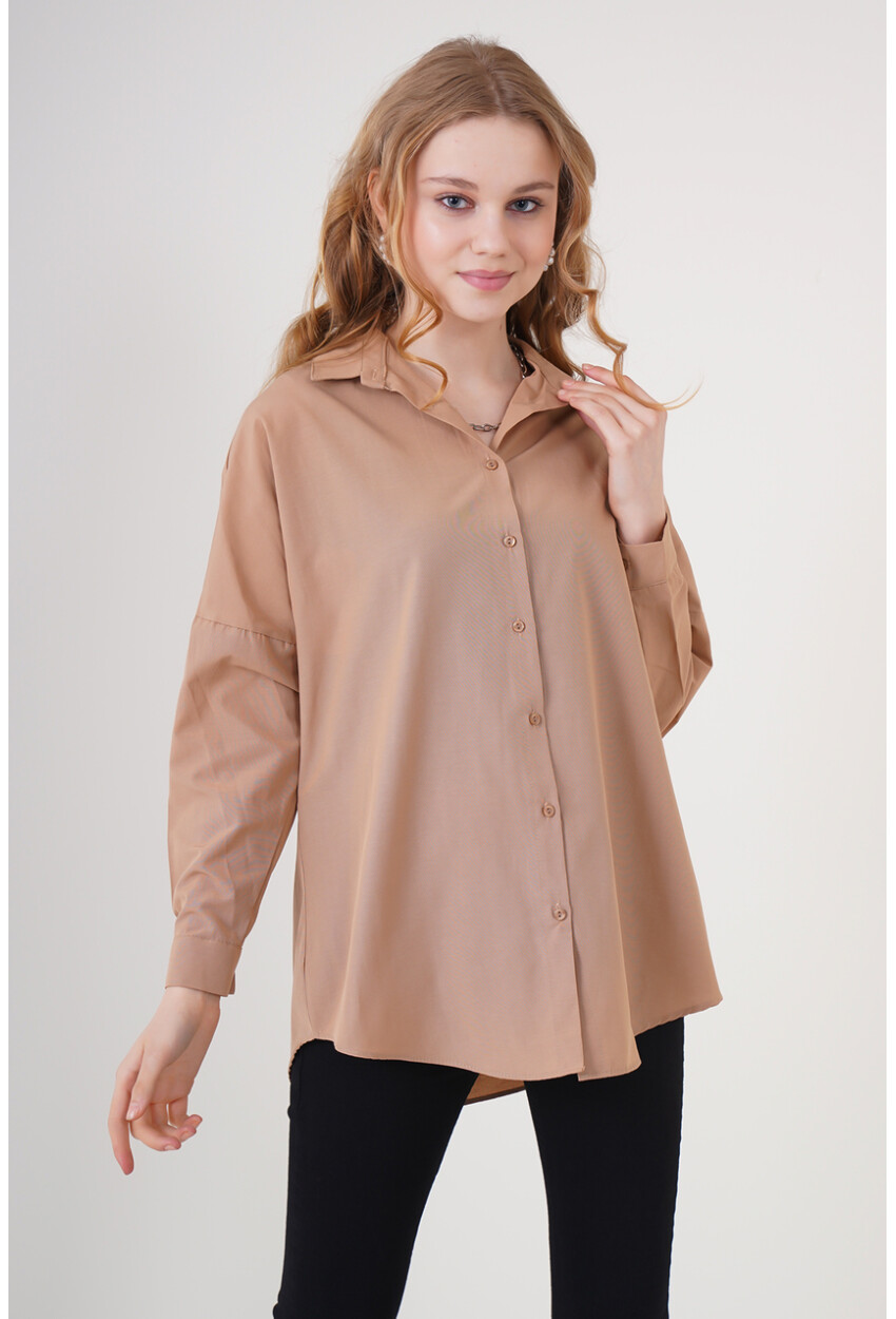 3900 Oversized Long Basic Shirt