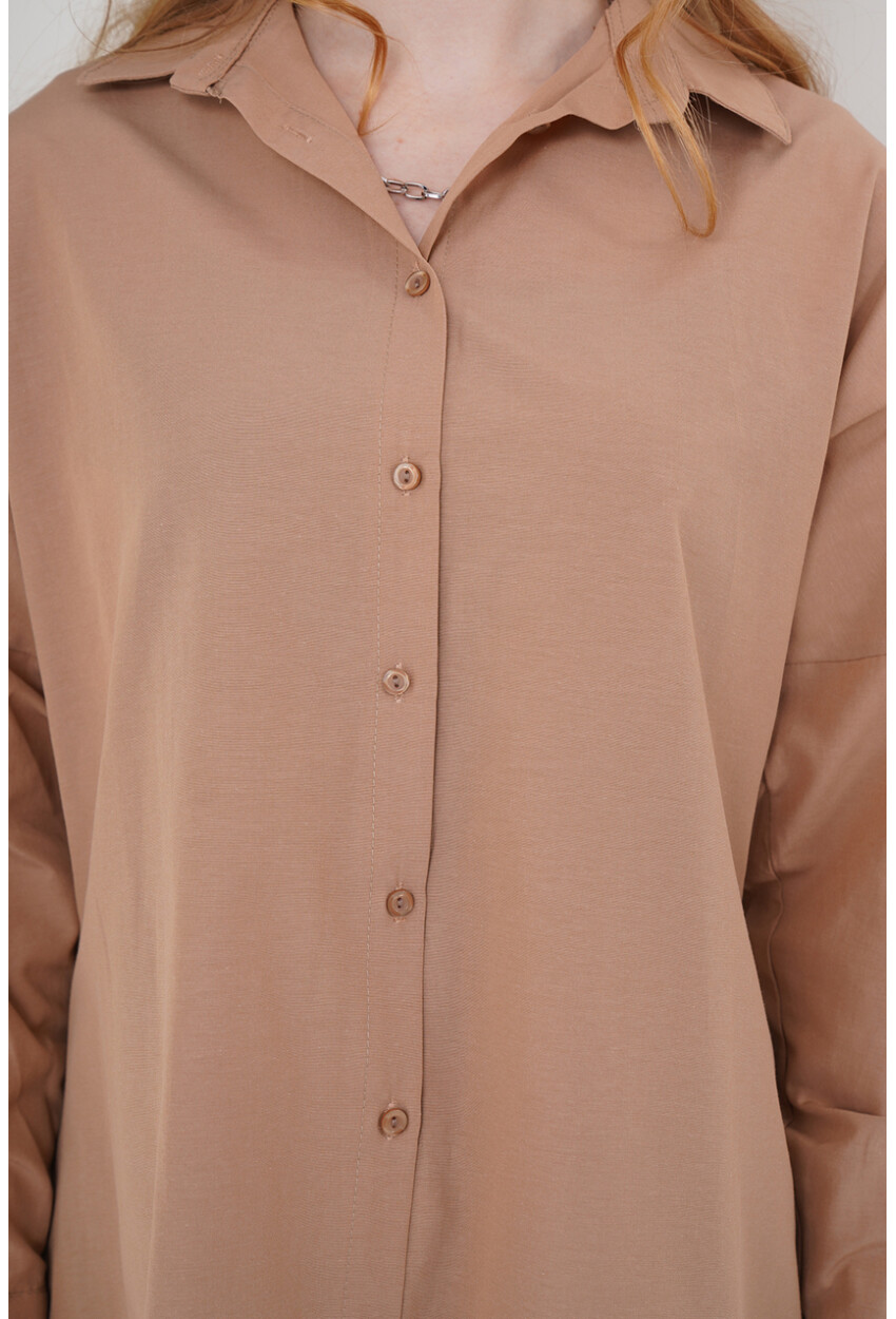 3900 Oversized Long Basic Shirt