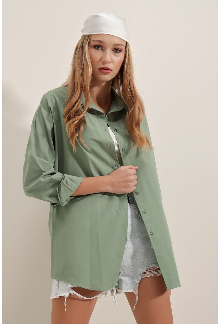 3900 Oversized Long Basic Shirt