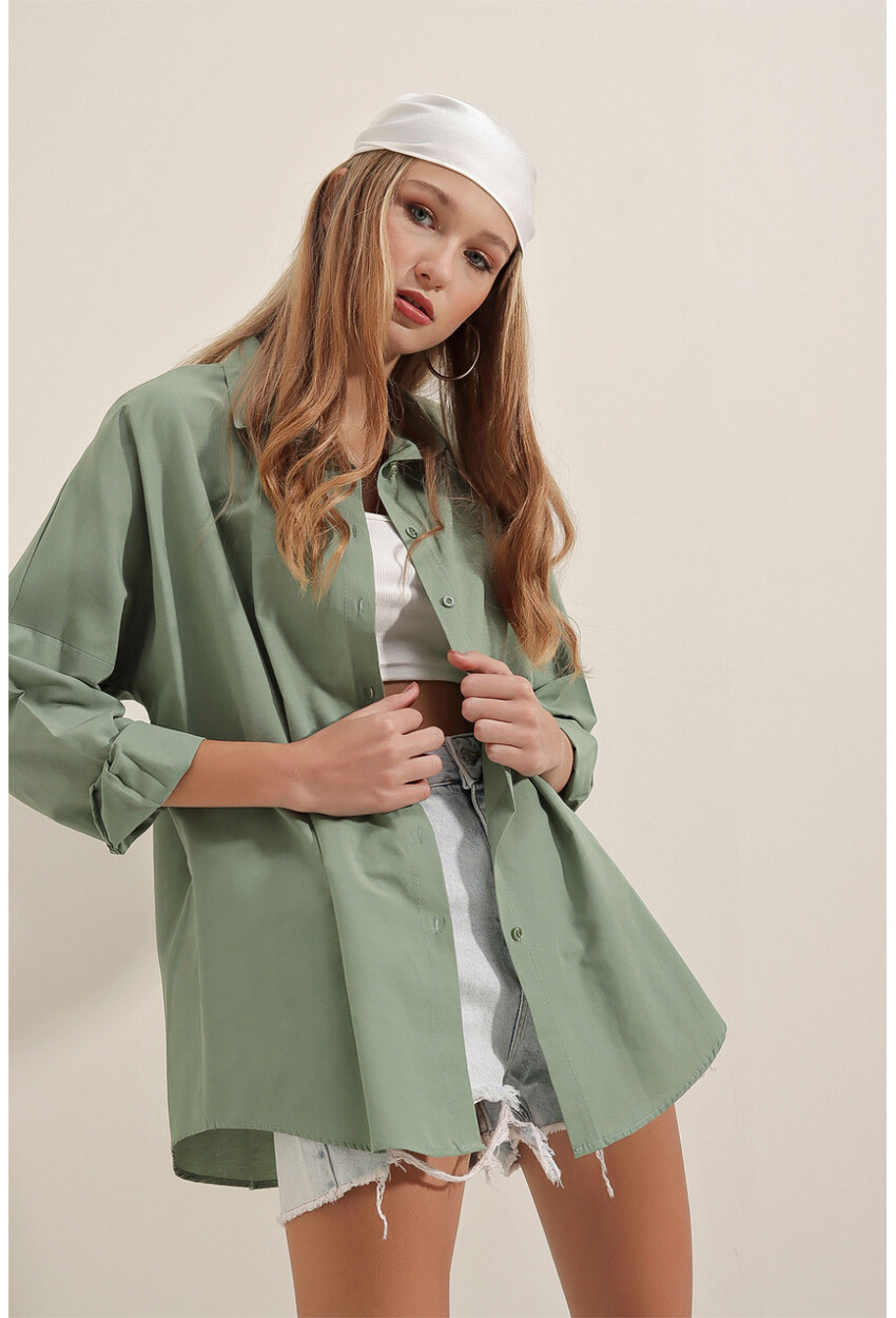 3900 Oversized Long Basic Shirt