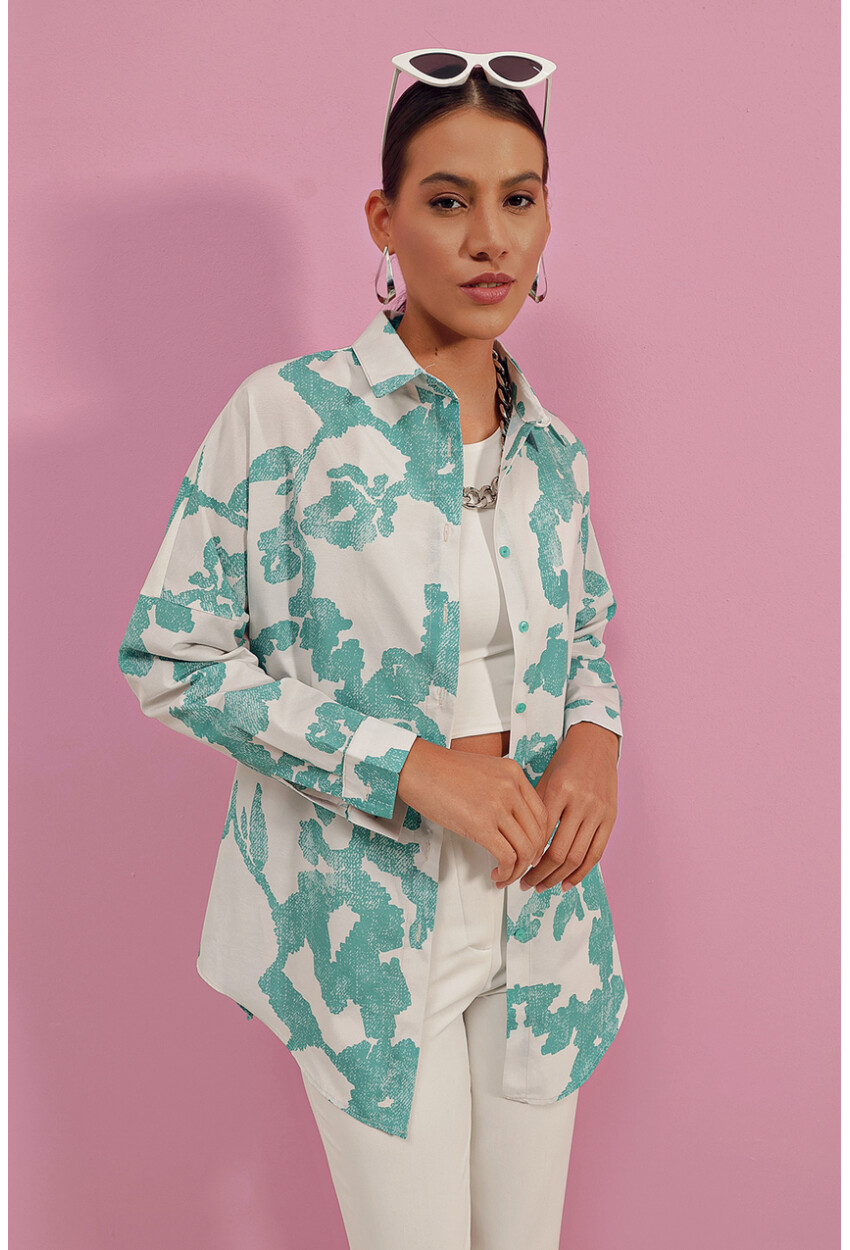 3900 Oversized Long Basic Shirt