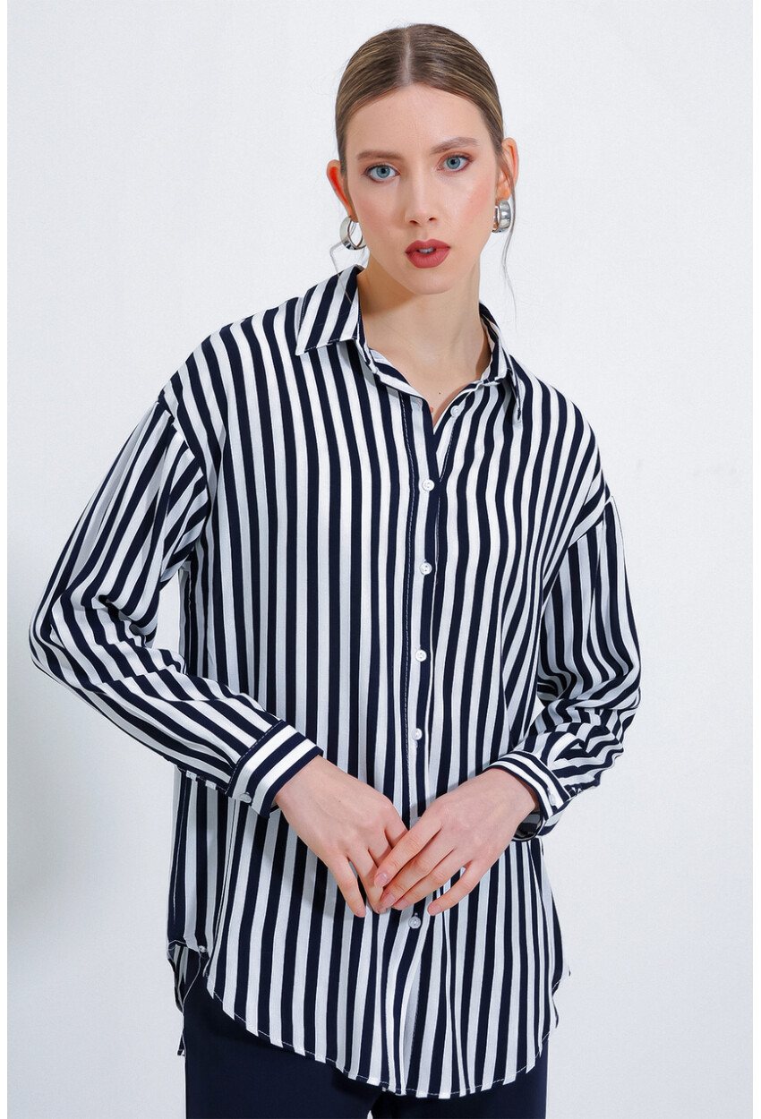 3900 Oversized Long Basic Shirt