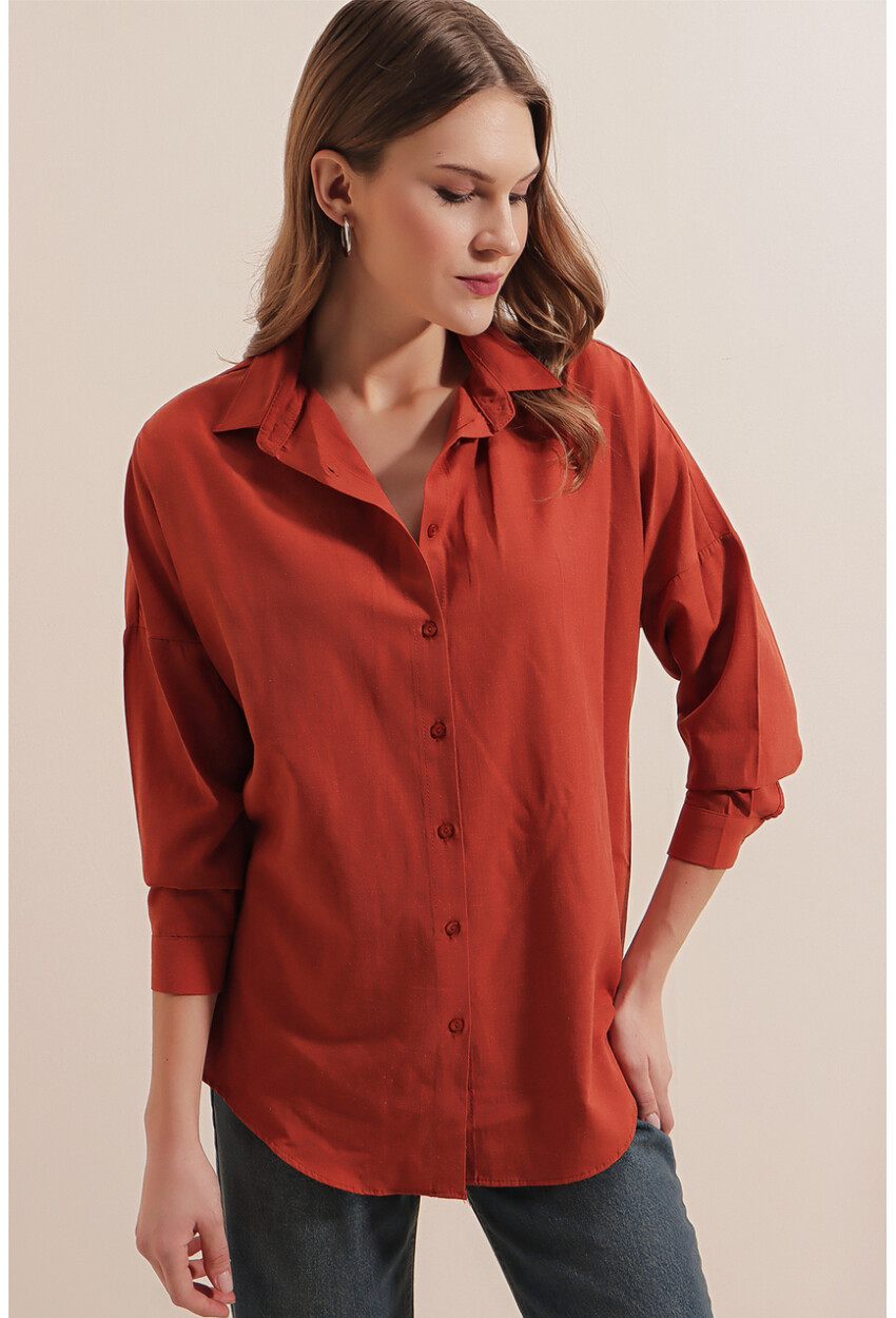 3900 Oversized Long Basic Shirt