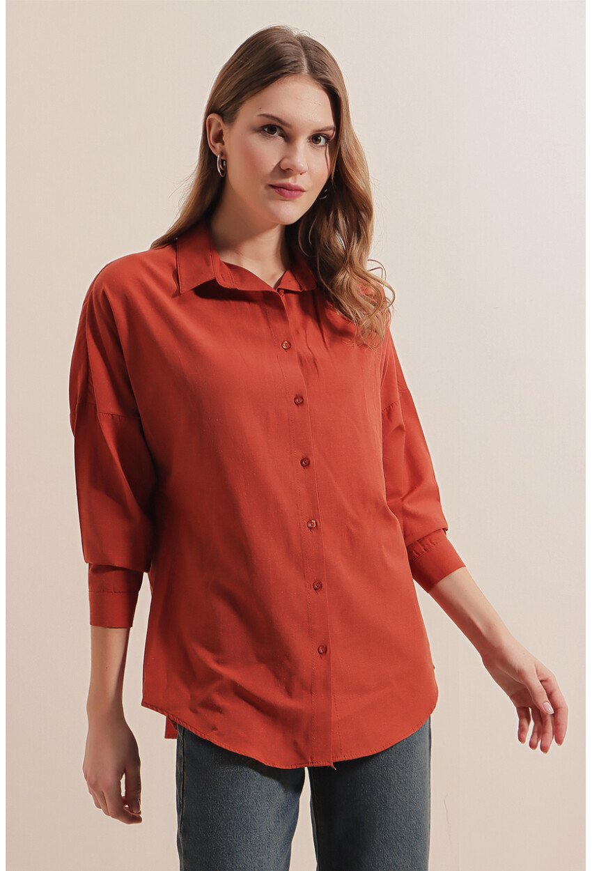 3900 Oversized Long Basic Shirt