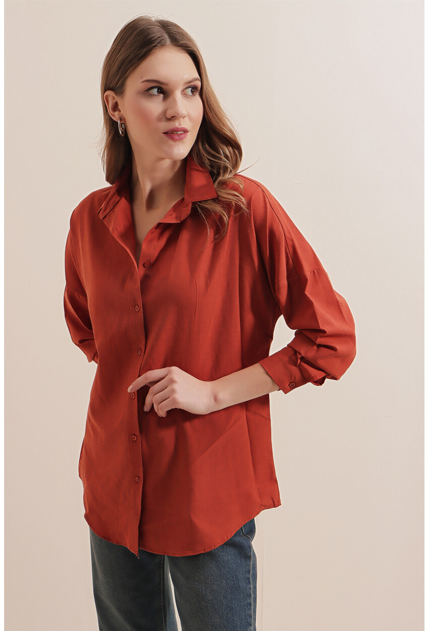 3900 Oversized Long Basic Shirt