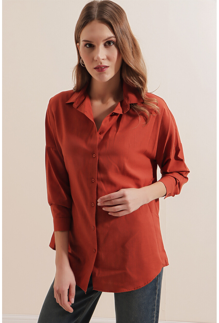 3900 Oversized Long Basic Shirt