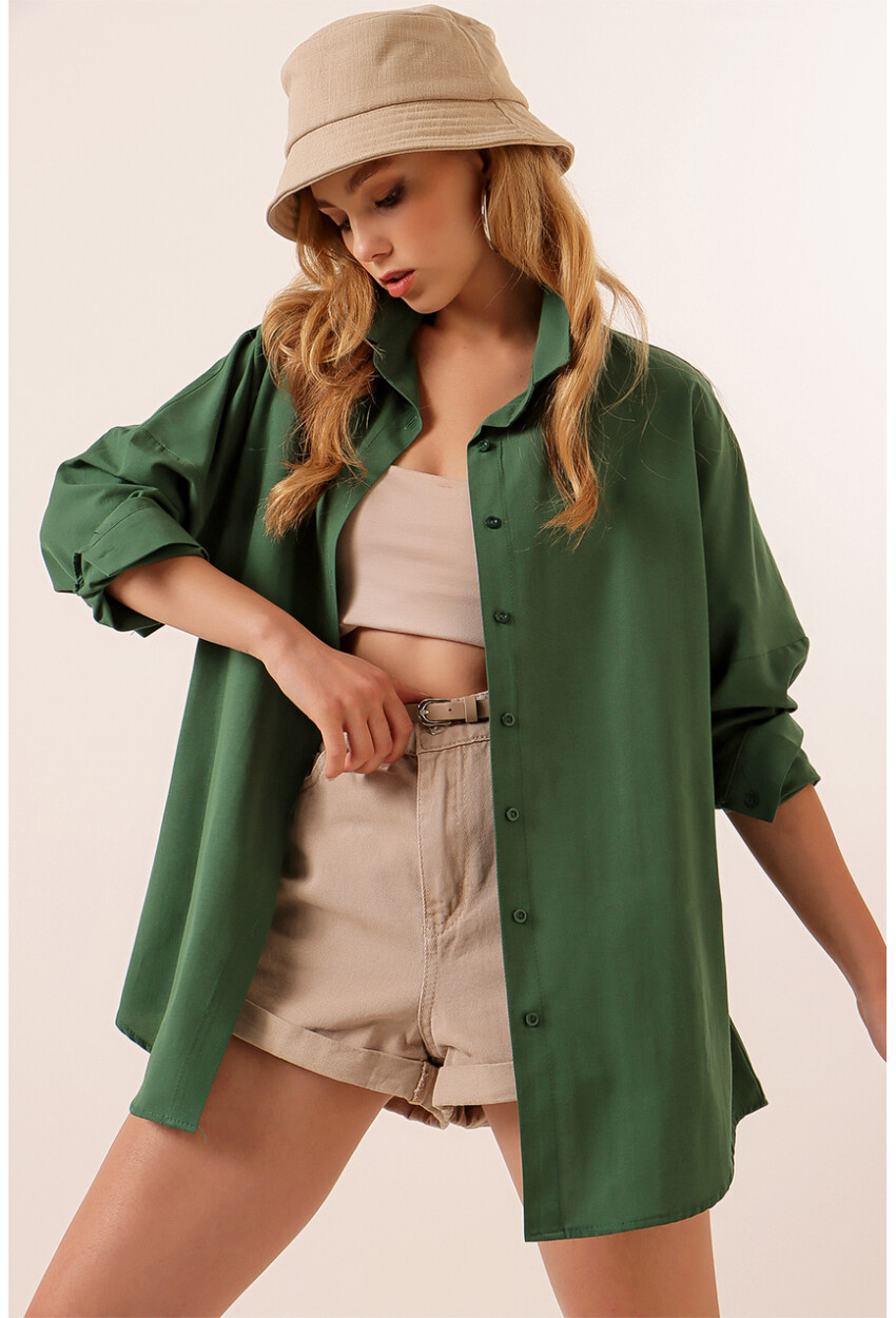 3900 Oversized Long Basic Shirt