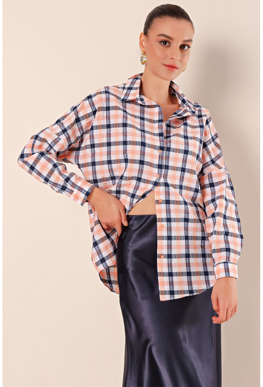 3900 Oversized Long Basic Shirt