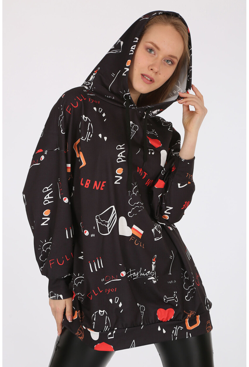 4289 Hooded Oversized Sweatshirt