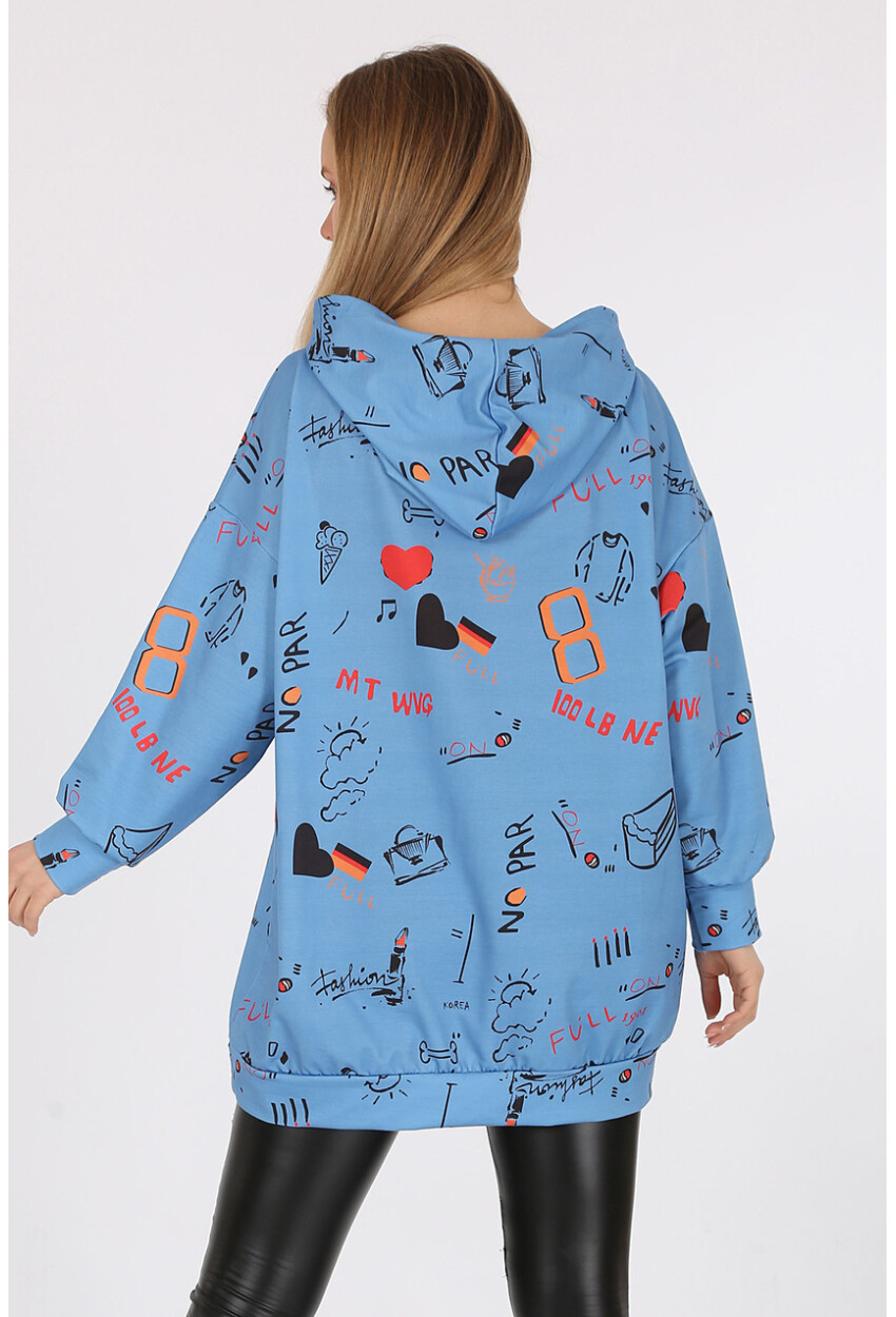 4289 Hooded Oversized Sweatshirt