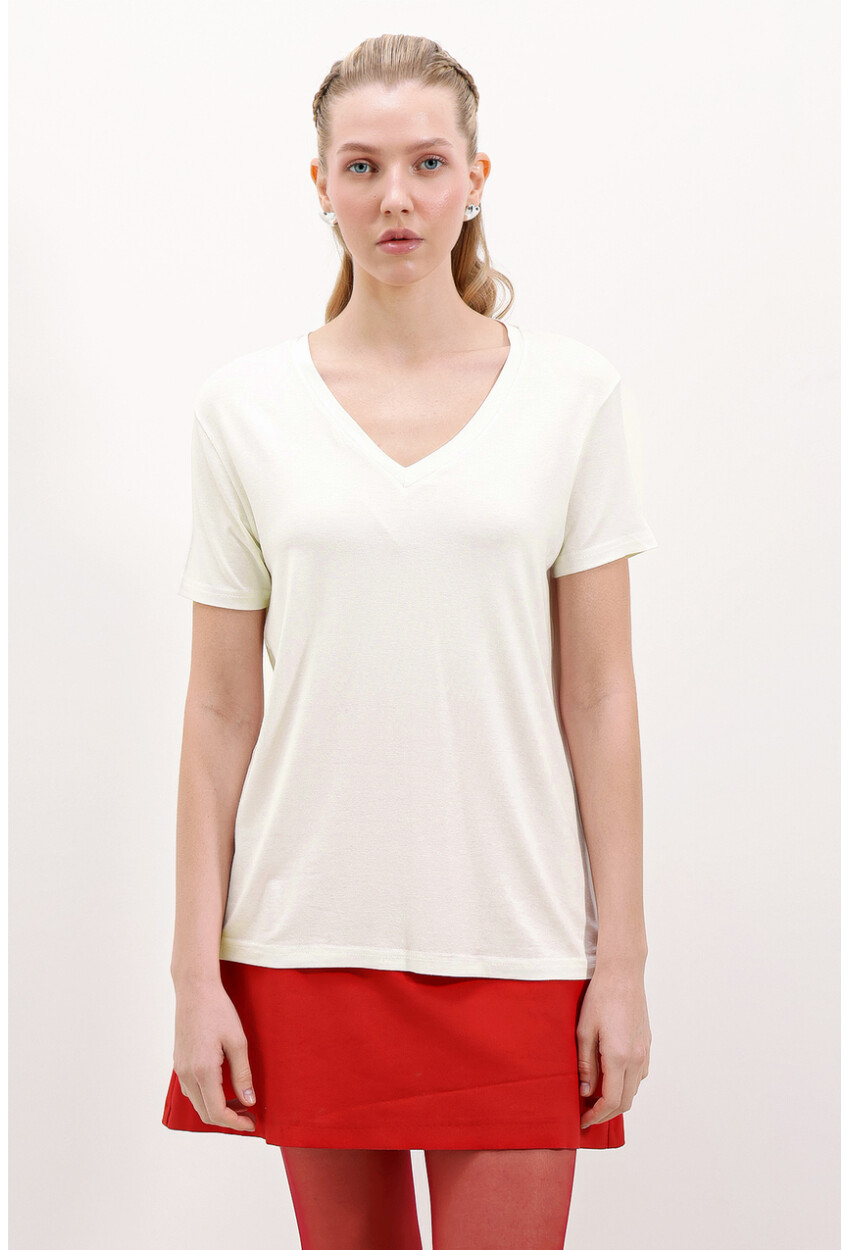 4315 V-Neck Oversized T-Shirt