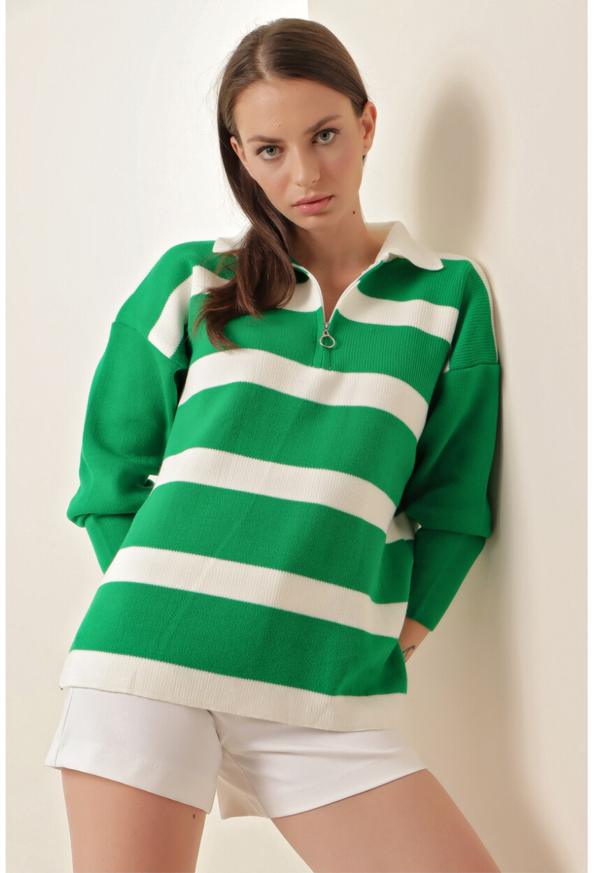 4512 Striped Oversized Sweater