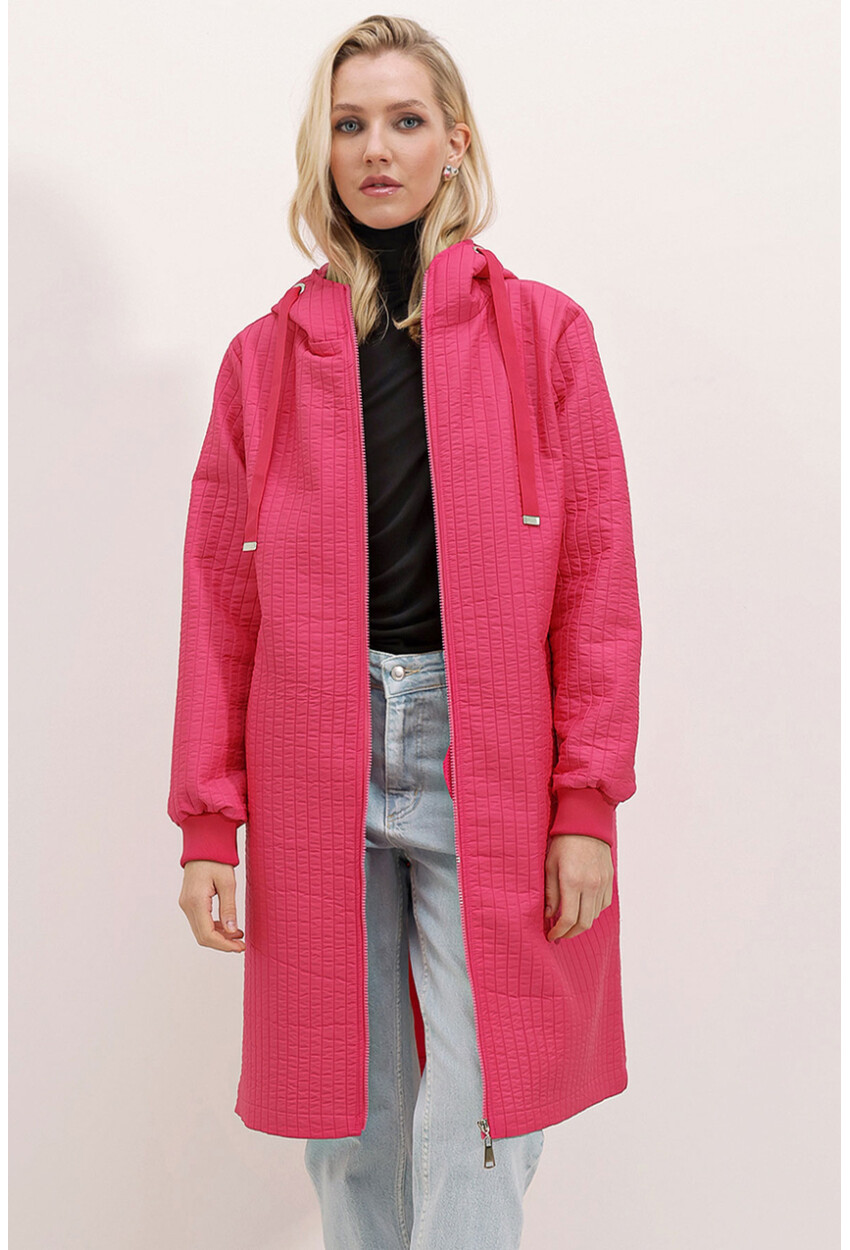 5138 Quilted Long Puffer Coat