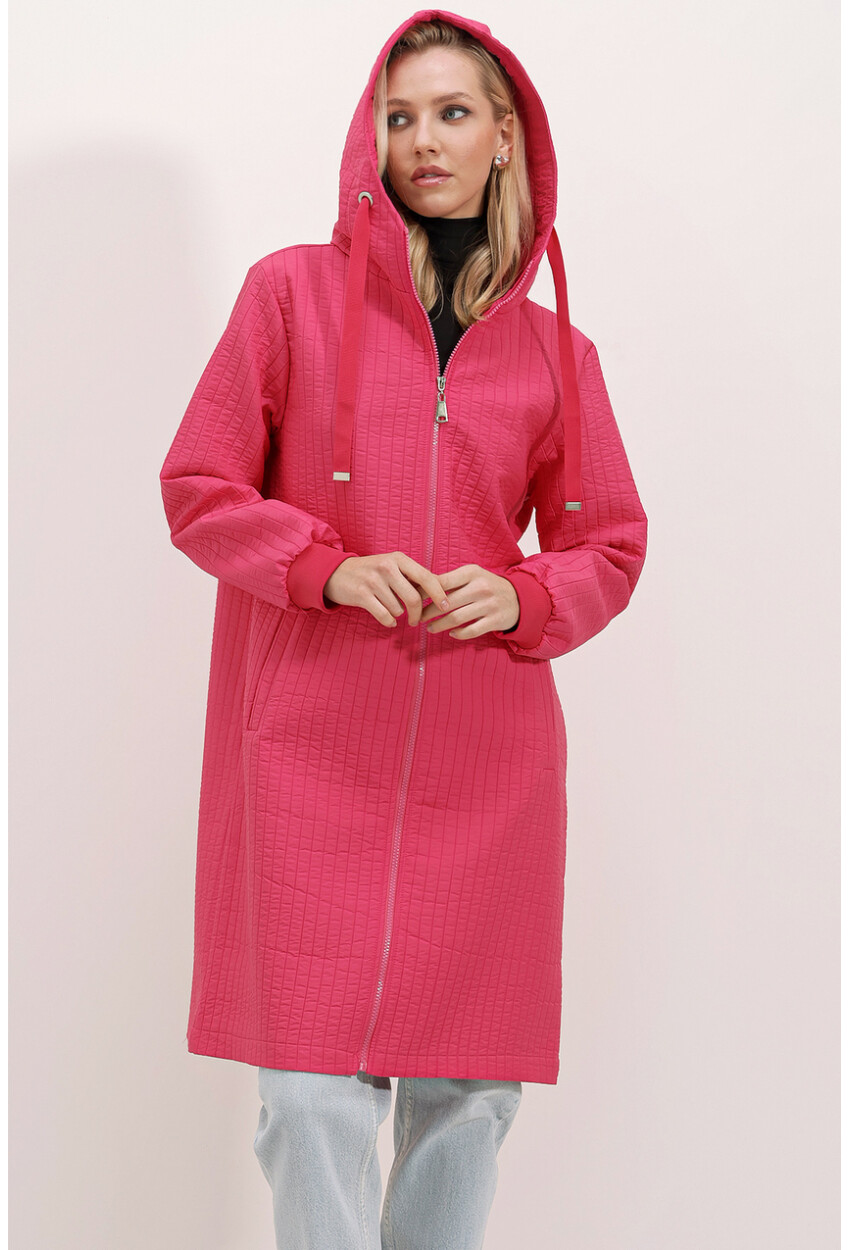 5138 Quilted Long Puffer Coat