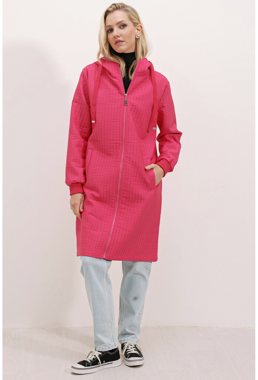 5138 Quilted Long Puffer Coat