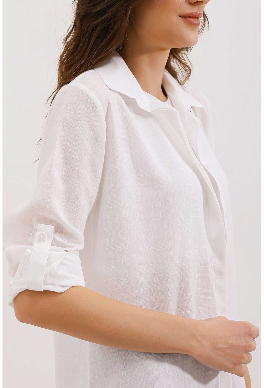 5885 Long Linen Shirt