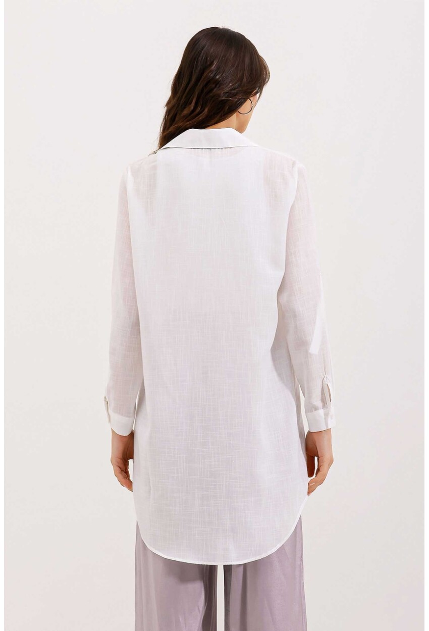 5885 Long Linen Shirt