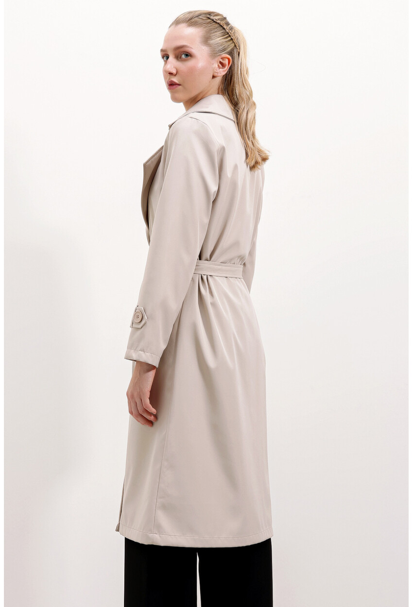 5918 Wrap Collar Trench Coat